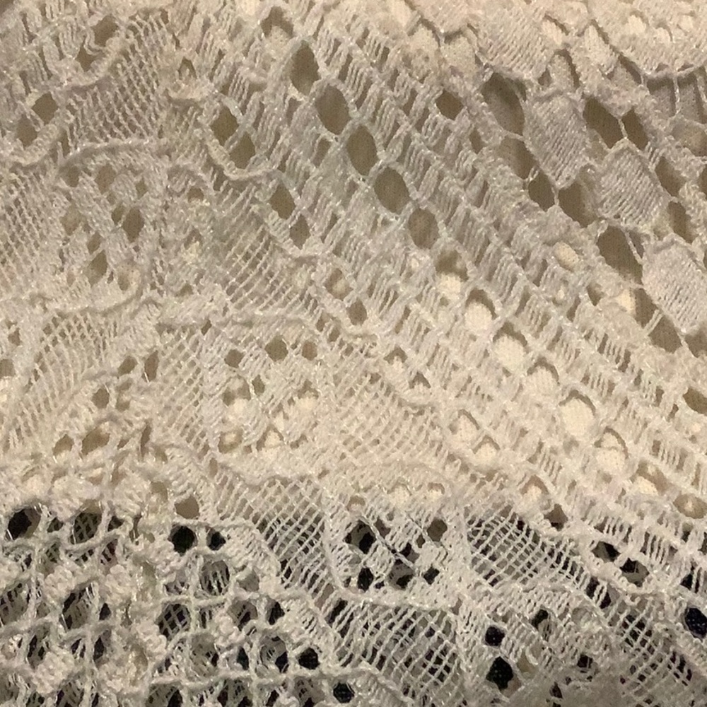 SOLITAIRE BOHO VINTAGE CREAM LACED SUMMER DRESS SM. - Picture 6 of 6